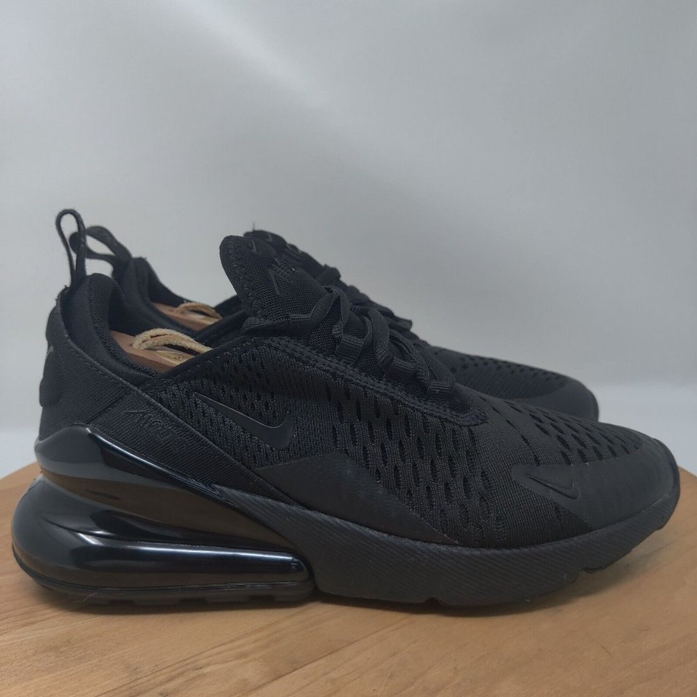 Nike Air Max 270 GS- Women- Size 6.5- Black- [BQ5776-001]- Sneaker Shoes